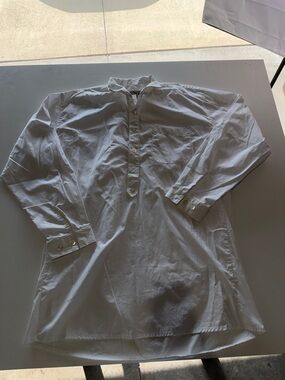 Vintage rare Classic White Long-Sleeve Pullover Shirt M